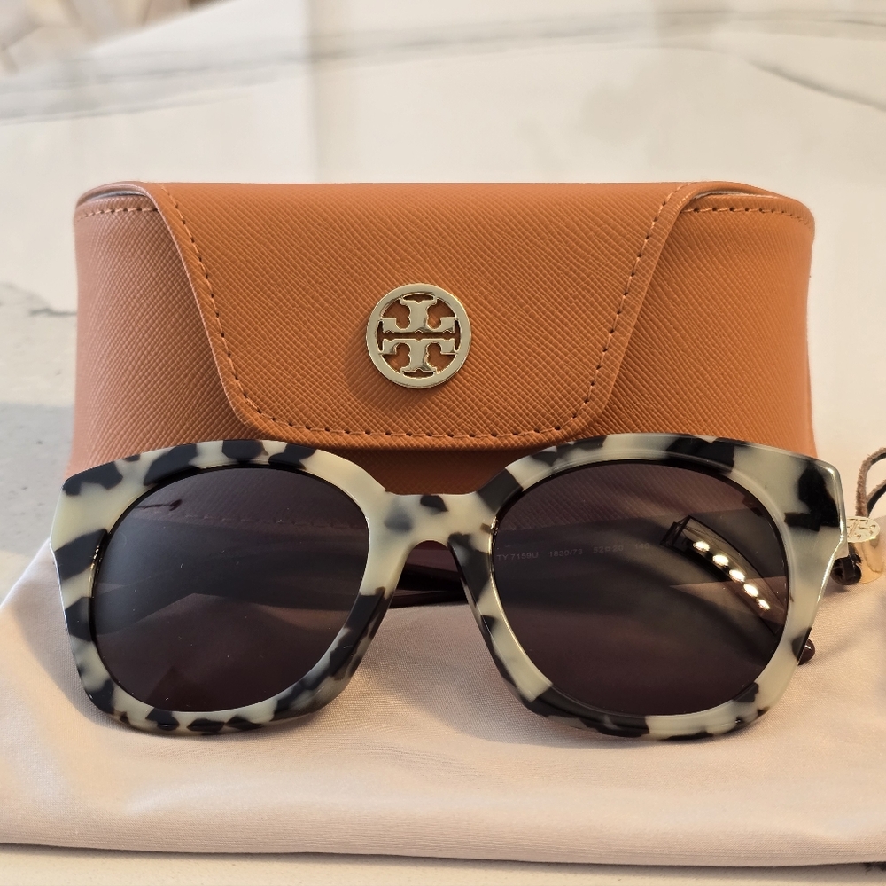 Tory Burch Kira Tortoise Shell Sunglasses